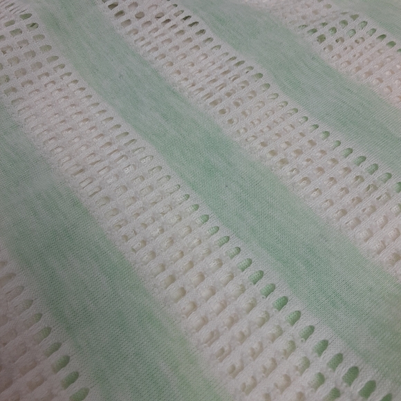 BCBGeneration Stripe Cropped Mesh Tank Top - Picture 4 of 14